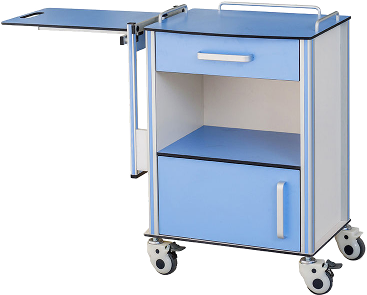 BEDSIDE CABINET WITH OVERBED TABLE